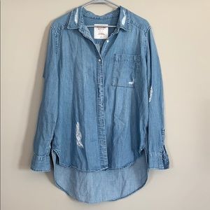 Mossimo jean button up shirt
